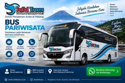 Bus Pariwisata armada Solidtrans Malang