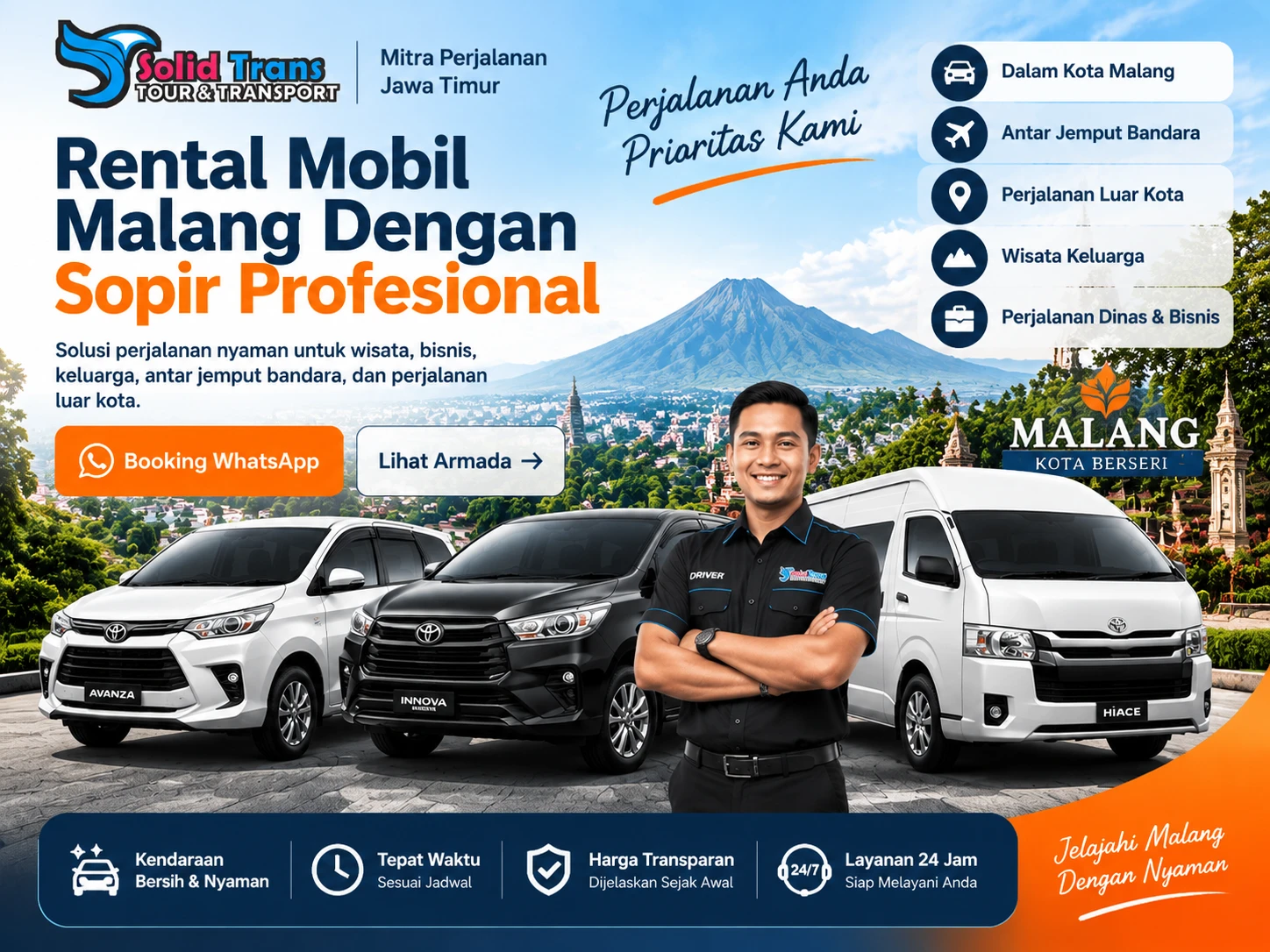 Armada rental mobil Malang Solidtrans