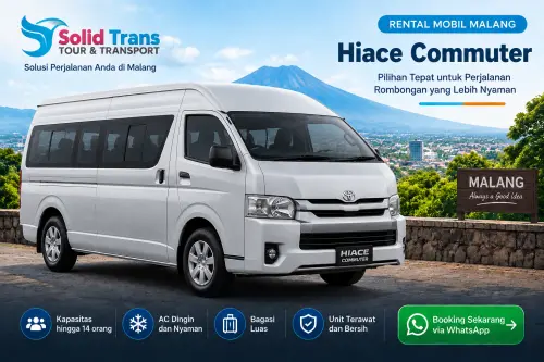 Toyota Hiace Commuter armada rental mobil Malang Solidtrans