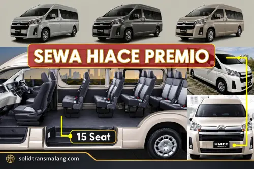 Hiace Premio disewakan dengan sopir di Malang
